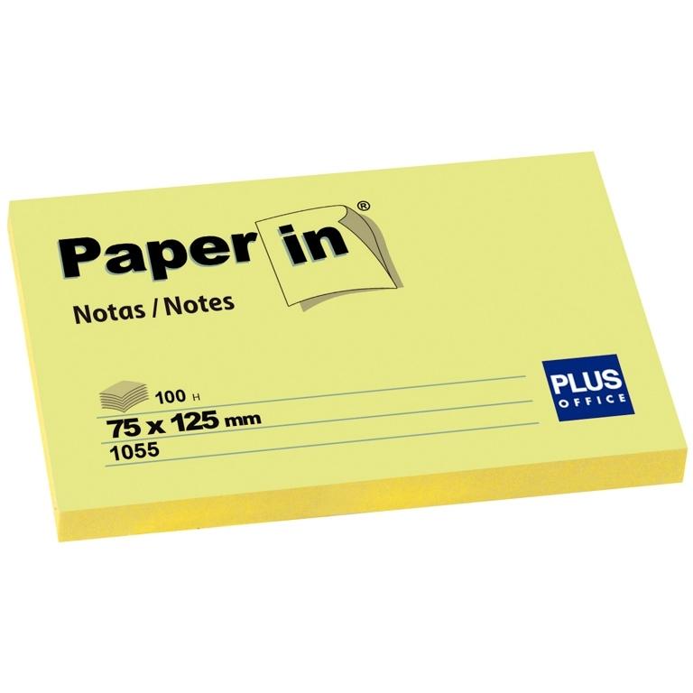 Plus Office Paper In Notas Adhesivas 75X125 100H Amarill