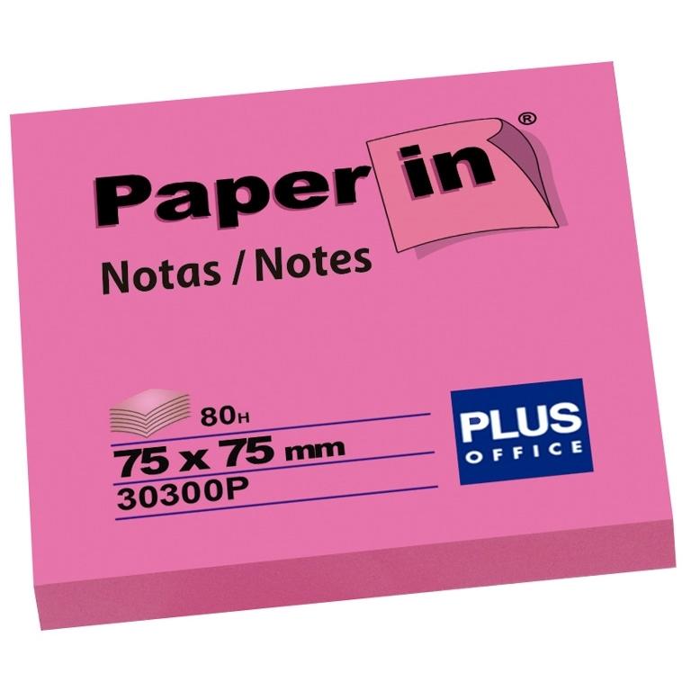 Plus Office Paper In Notas Adhesivas 75x75 mm Rosa Fluor 80 Hojas