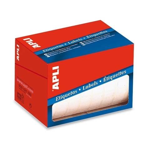 Apli Rollo Etiquetas Adhesivas Permanentes 16x22mm Blanco