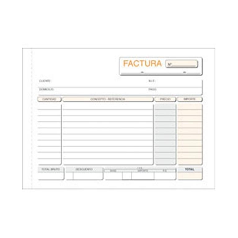 Plus Office Talonario Facturas Duplicado Apaisado 153x109 mm 50 Juegos