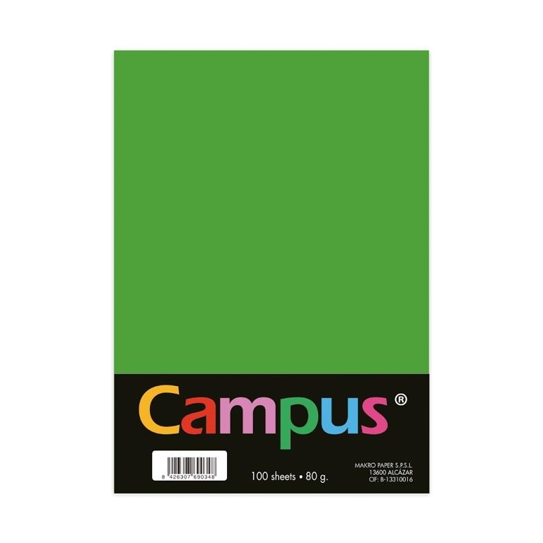 Campus Papel A4 80g 100 Hojas Verde Manzana