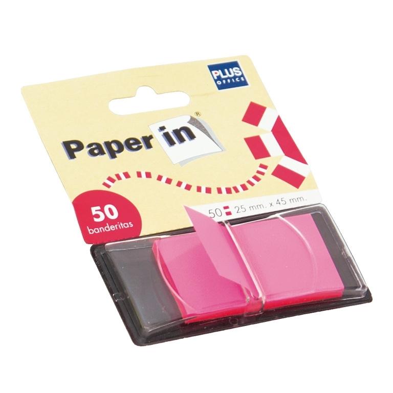 Plus Office Paper In Banderitas 25x45 mm Rosa