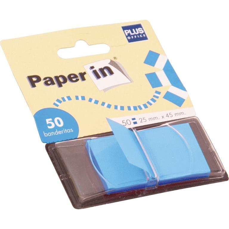 Plus Office Paper In Banderitas 25x45 mm Azul