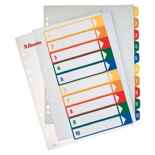 Esselte Indices De Proyectos Imprimibles 1-10
