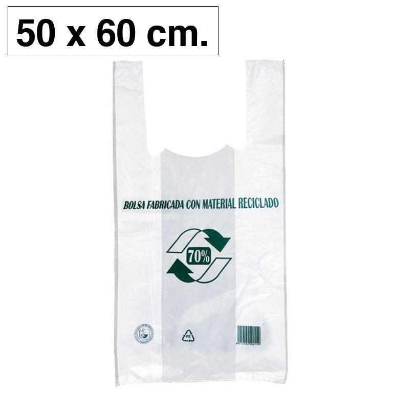 Bolsa Plástico Blanca 50 Micras 50x60 cm (100 Ud.)