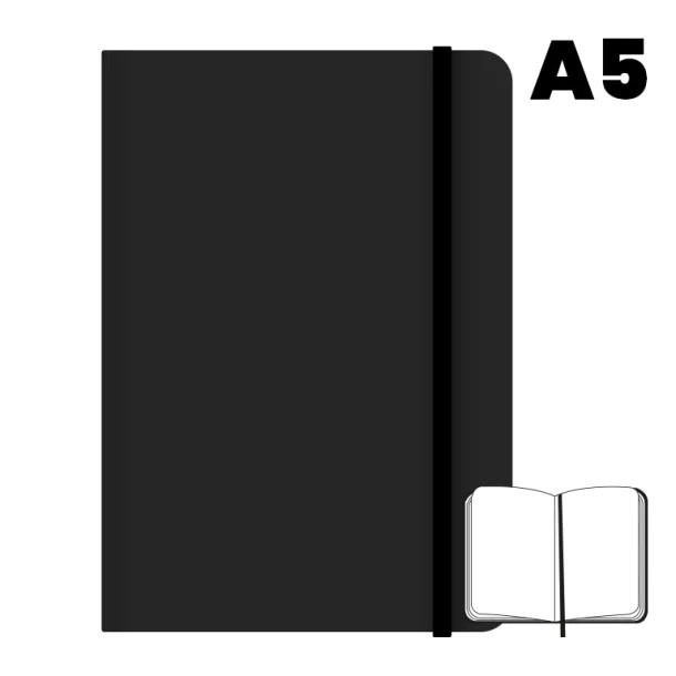 Campus University Libreta Cosida A5 Liso Negro
