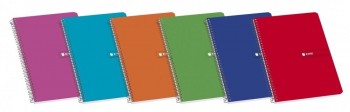 Cuaderno espiral folio 80 hojas cuadricula 4x4 60 gramos con margen Enri ESENCIALES