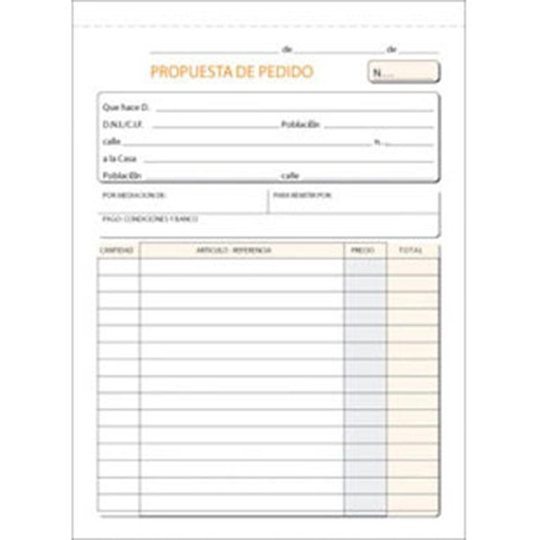 Plus Office Talonario Pedidos Triplicado 145x207 mm 50 Juegos