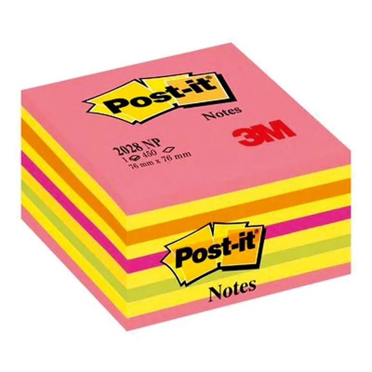 3M Post-It Notas Adhesivas 76X76 Neón Rosa (450 H)