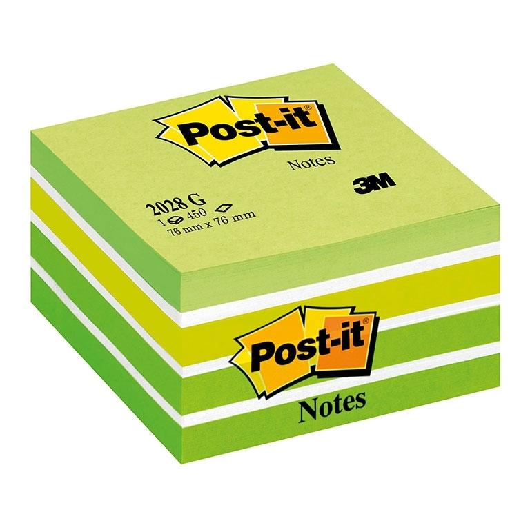 3M Post-It Notas Adhesivas 76X76 Acuarela Verde Pastel (450 H)