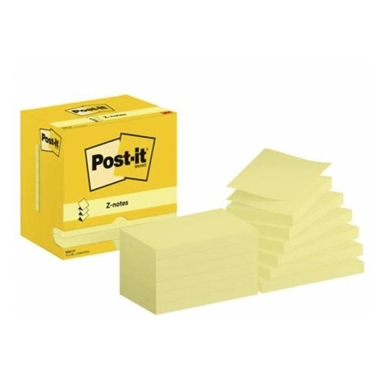 3M Post-It Notas Adhesivas Reposicionables Recicladas 76x76 mm 100 Hojas Amarillo