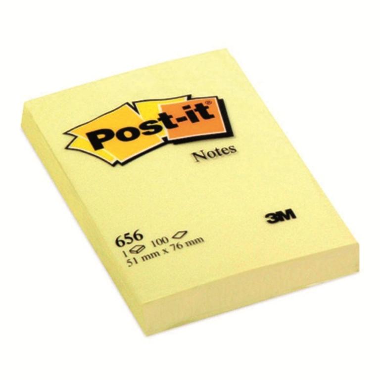 3M Post-It Notas Adhesivas 76x51 mm 100 Hojas Amarillo