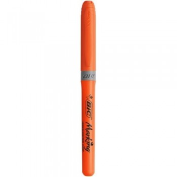 Marcador fluorescente punta biselada 1,6-3,4mm. Highlighter Grip naranja Bic ESENCIALES