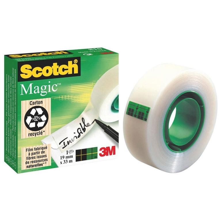 3M Scotch Magic Cinta Adhesiva Invisible 19mmx33m