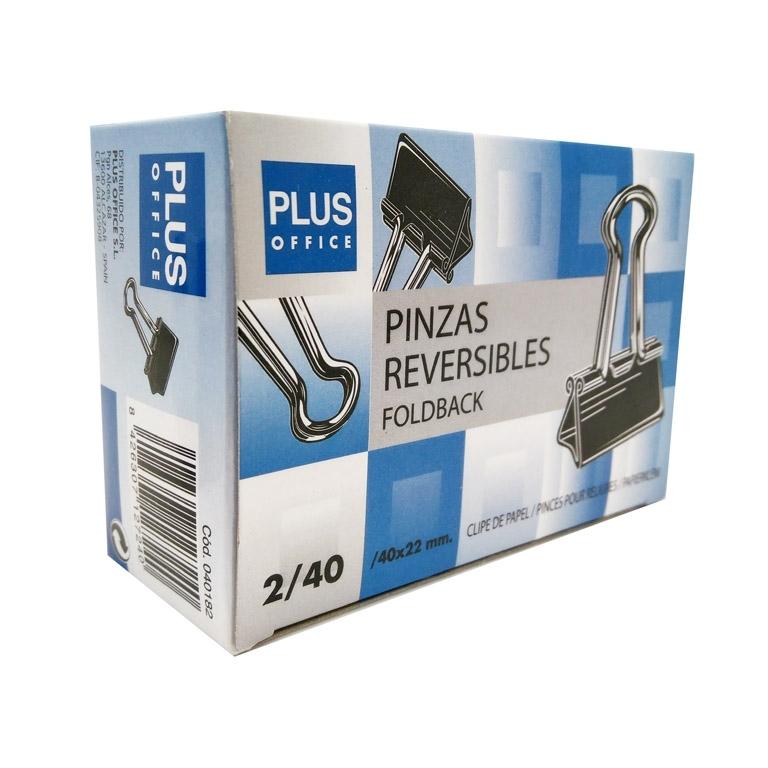 Plus Office Pinzas Reversibles Nº40 40x22 mm (12 ud.)