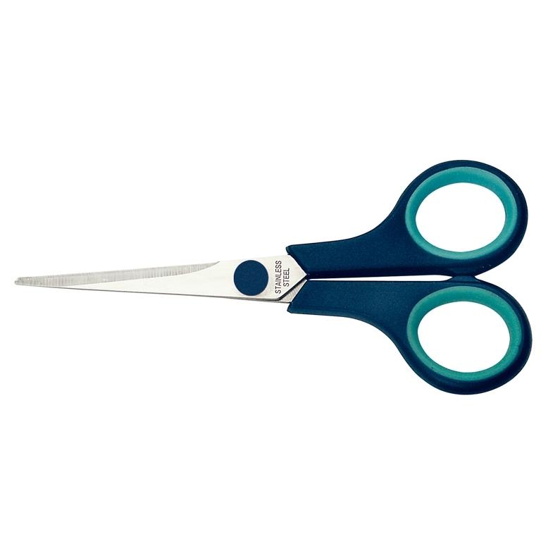 Plus Office Tijera Oficina Luxe Inox 140 mm Azul