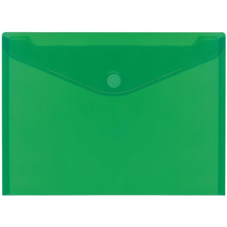 Plus Office Sobre Plástico A4+ Cierre Velcro Apaisado Verde