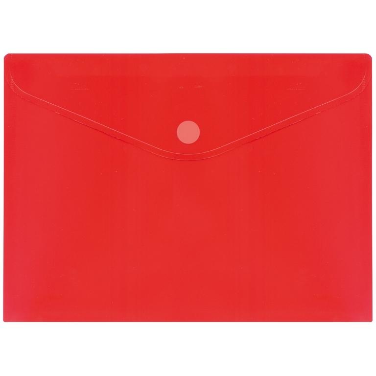 Plus Office Sobre Plástico A4+ Cierre Velcro Apaisado Rojo