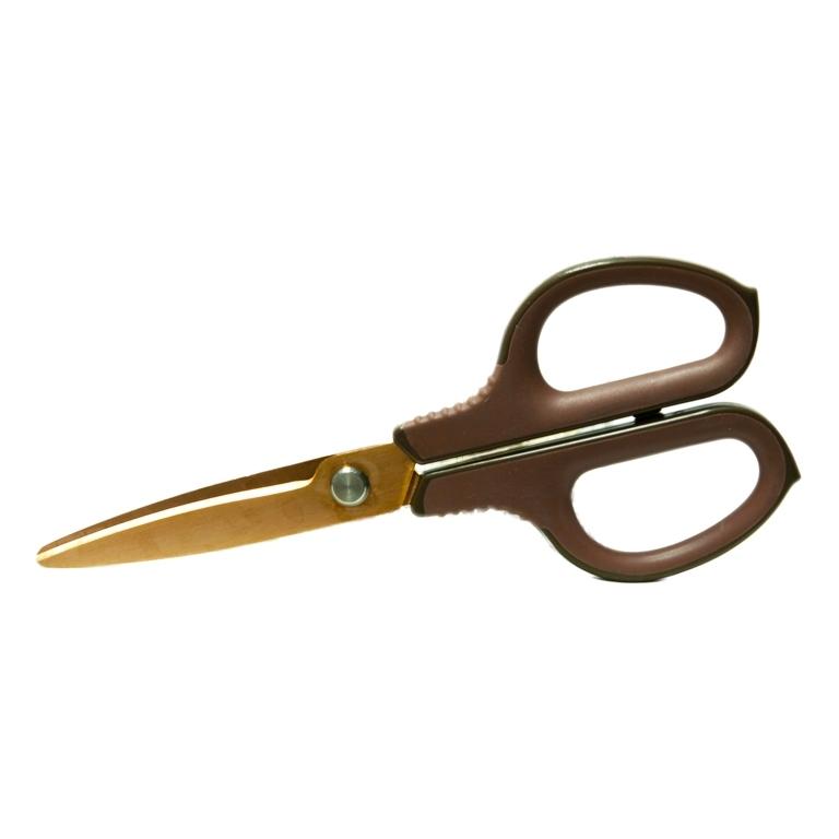 Plus Office Tijera Oficina Curve Titanio 174 mm Marrón Oscuro
