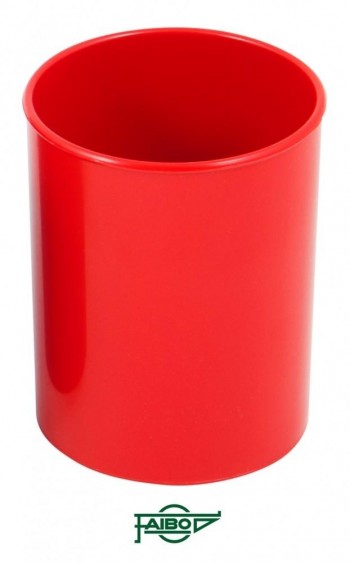 Cubilete  plástico  opaco rojo  78mm 10cm alto Faibo ESENCIALES