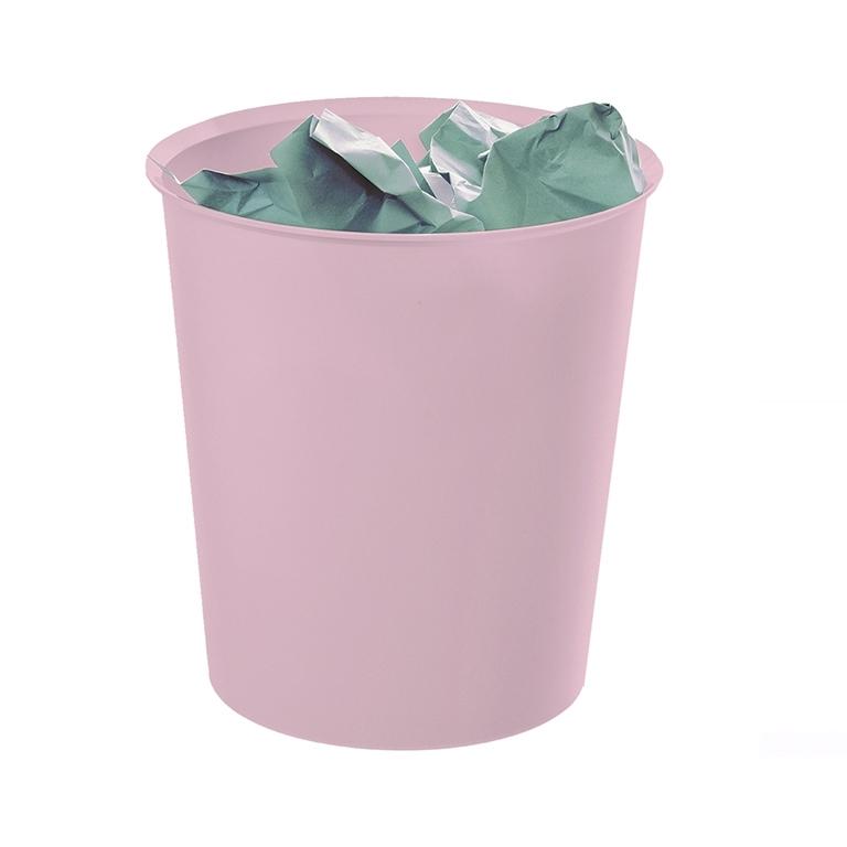 Archivo 2000 Ecogreen Papelera Plástico 18 Litros Sostenible Rosa Pastel