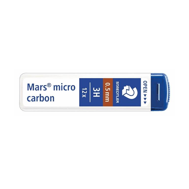 Staedtler Mars Micro Carbon Minas Recambio 0,5 mm 3H (12 Uds.)