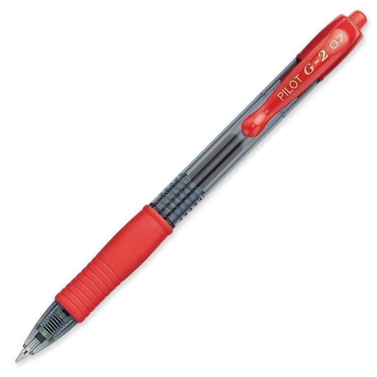 Pilot G-2 Bolígrafo Gel Retráctil 0,7mm Rojo
