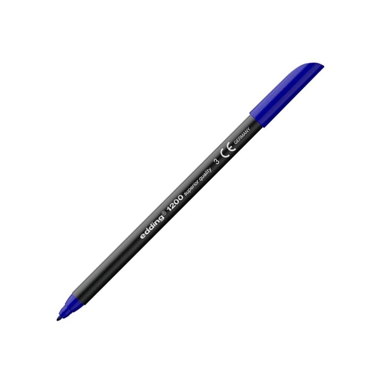 Edding 1200 Rotulador Punta Fibra Redonda 1 mm. Azul