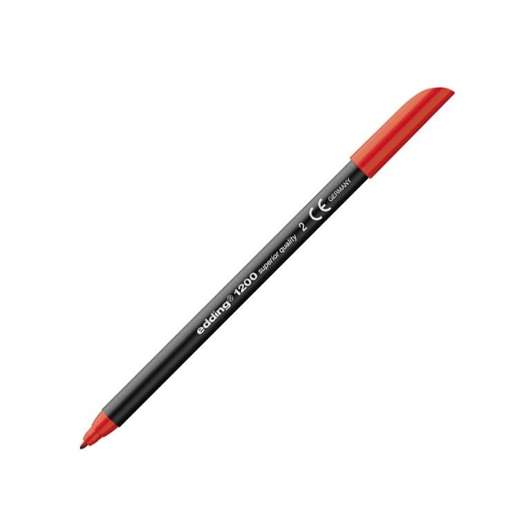 Edding 1200 Rotulador Punta Fibra Redonda 1 mm. Rojo