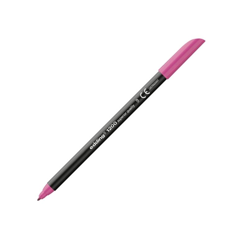 Edding 1200 Rotulador Punta Fibra Redonda 1 mm. Rosa
