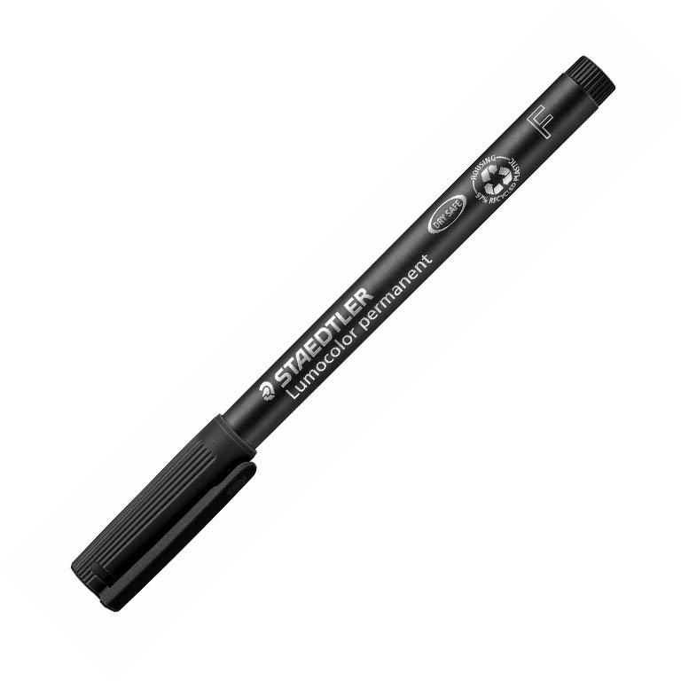 Staedtler Lumocolor F Rotulador Permanente Punta Redonda 0,6 mm Negro