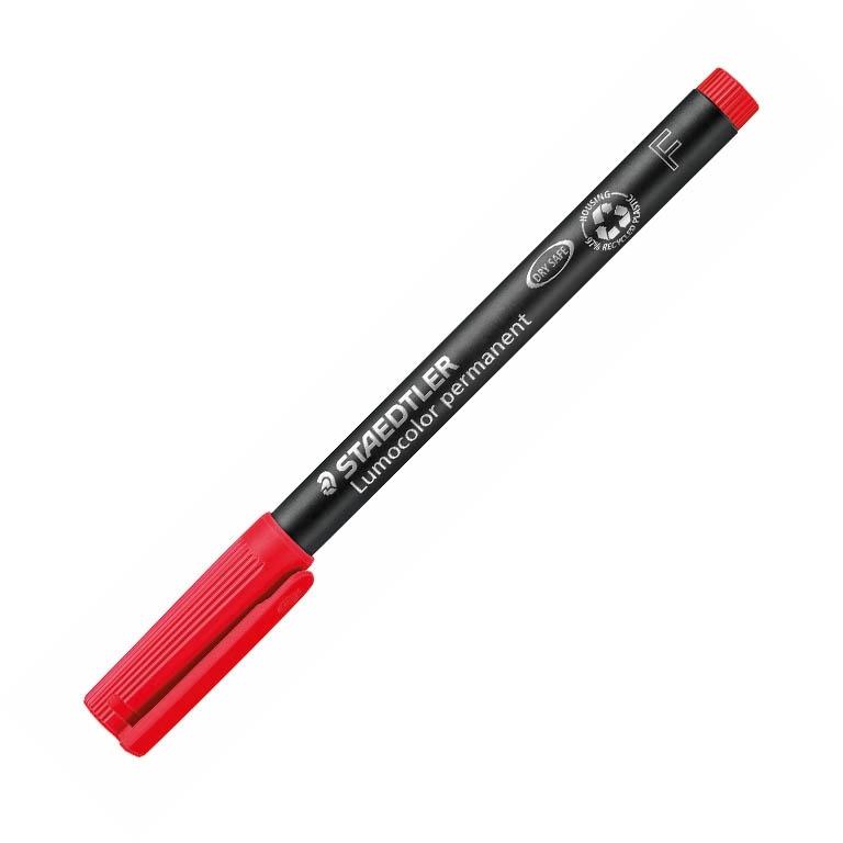 Staedtler Lumocolor F Rotulador Permanente Punta Redonda 0,6 mm Rojo