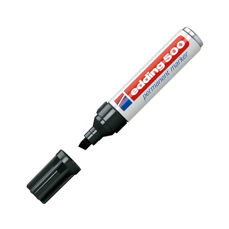 Edding 500 Marcador Permanente Punta Biselada 2-7 mm Negro