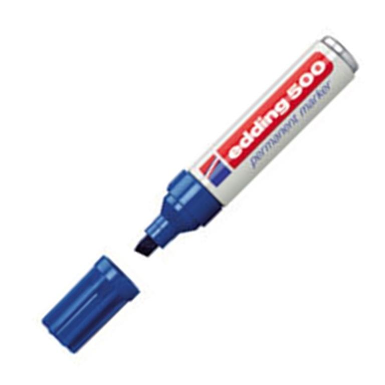 Edding 500 Marcador Permanente Punta Biselada 2-7 mm Azul