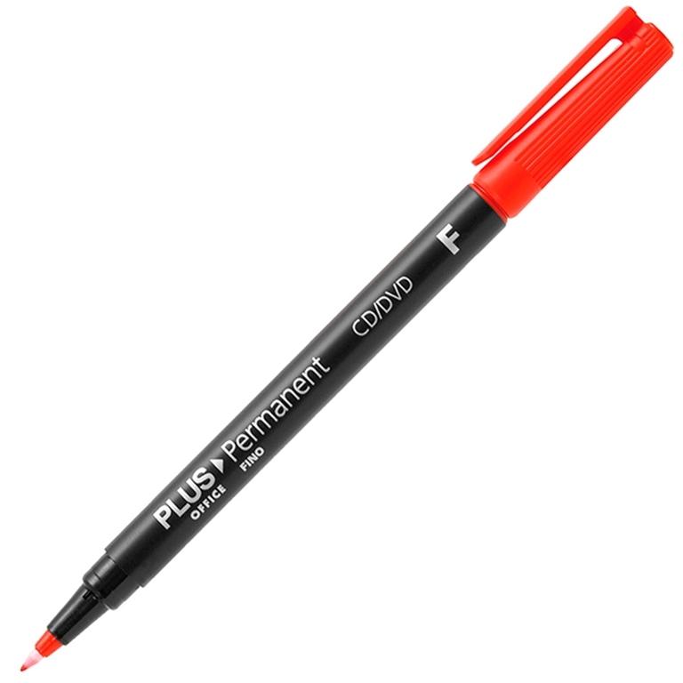 Plus Office Marcador Permanente Fino 0,6 mm Rojo