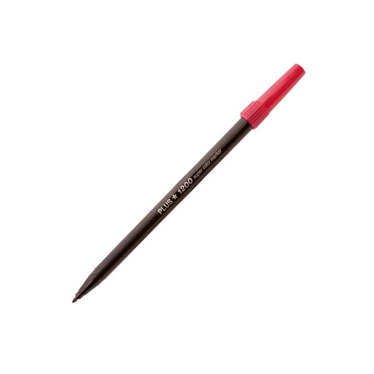 Plus Office 1200 Marcador Punta Fibra 1 mm Carmin