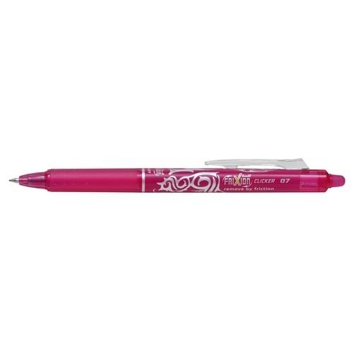 Pilot Frixion Ball Clicker Bolígrafo Borrable Retráctil 0,7mm Rosa