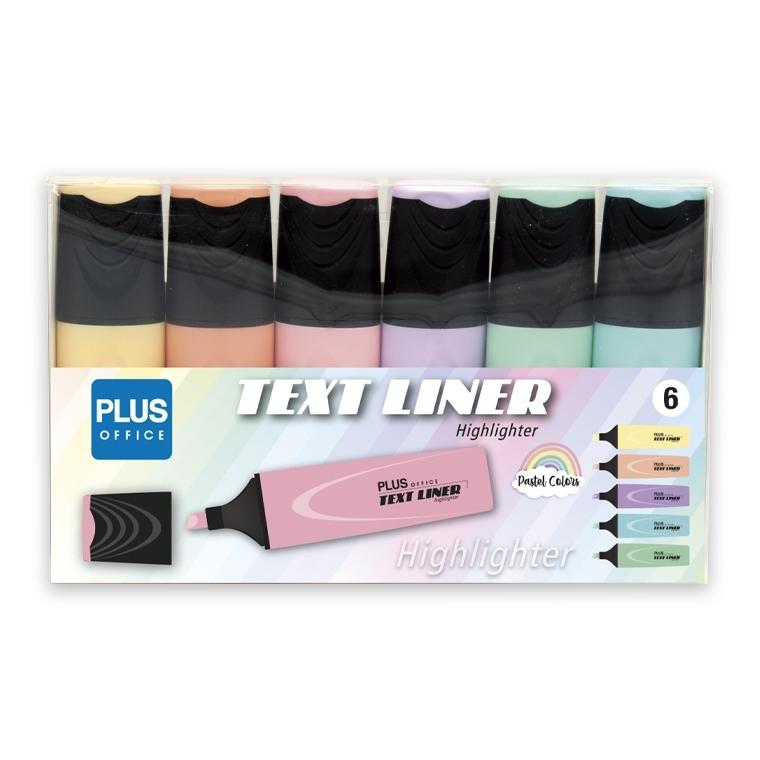 Plus Office Textliner 3.2 Blister 6 Subrayadores Pastel