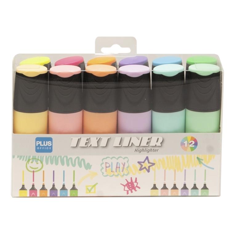 Plus Office Textliner 3.2 Blister 12 Subrayadores Pastel