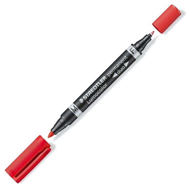 Staedtler Lumocolor Duo Rotulador Permanente Punta Doble 0,6-1,5 mm Rojo