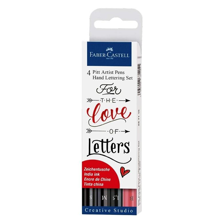 Faber Castell Pitt Artist Pen Hand Lettering Estuche 4 Rotuladores