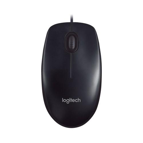 Logitech M90 Ratón Óptico Cable Negro