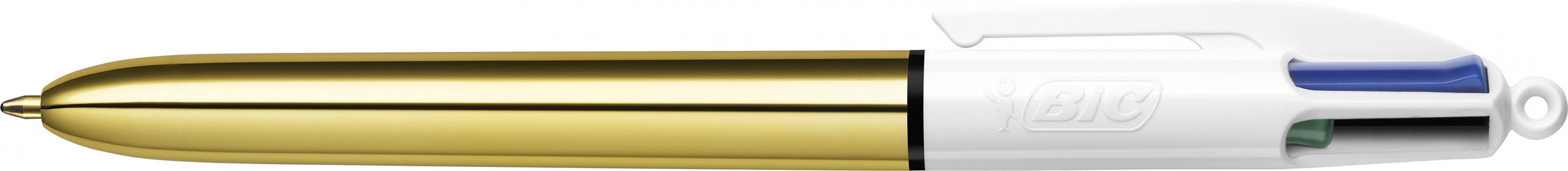 Bolígrafo multifunción 4 colores punta 1 mm. Dorado Shine Bic *