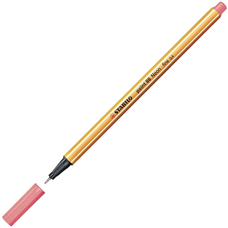 Stabilo Point 88 Rotulador Punta Fina 0,4Mm Rojo Neón