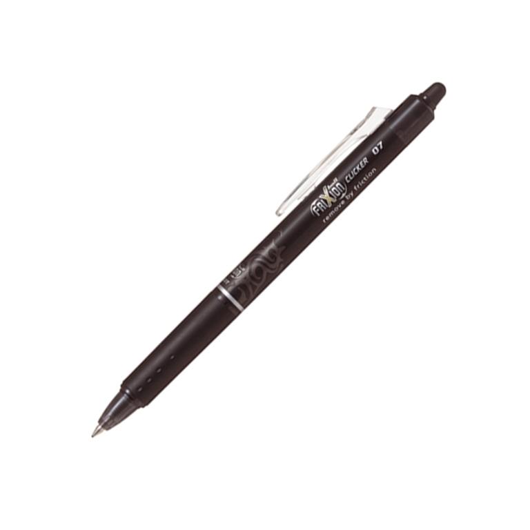 Pilot Frixion Ball Clicker Bolígrafo Borrable Retráctil 0,7mm Negro