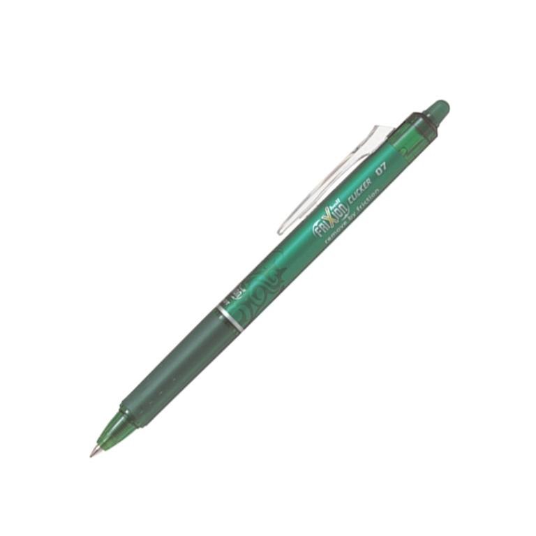 Pilot Frixion Ball Clicker Bolígrafo Borrable Retráctil 0,7mm Verde