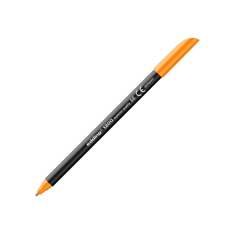 Edding 1200 Rotulador Punta Fibra Redonda 1 mm. Naranja Neón