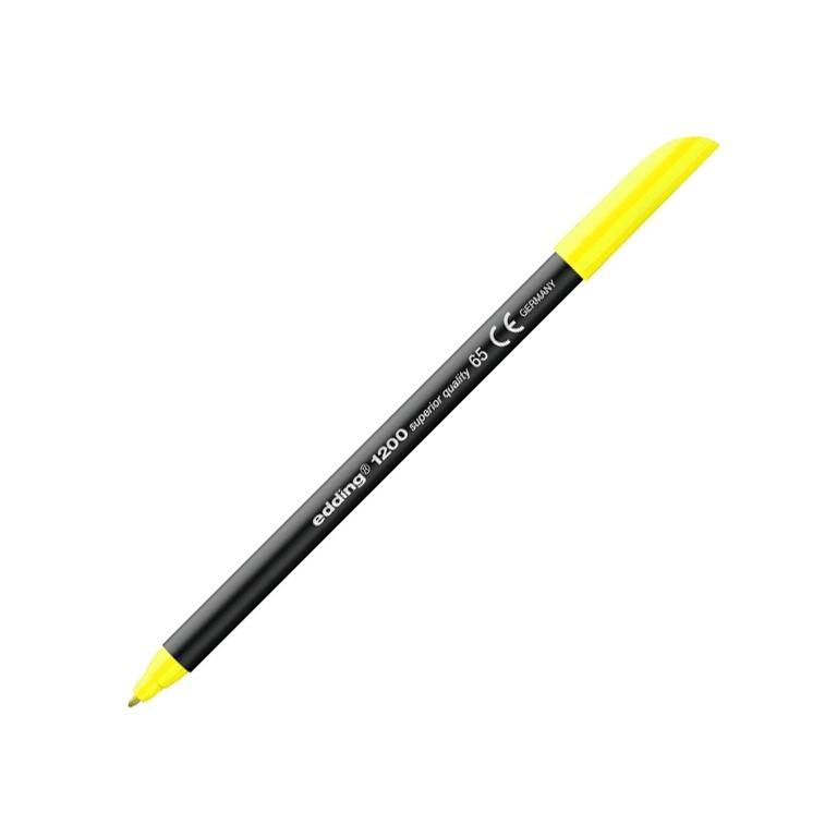 Edding 1200 Rotulador Punta Fibra Redonda 1 mm. Amarillo Neón
