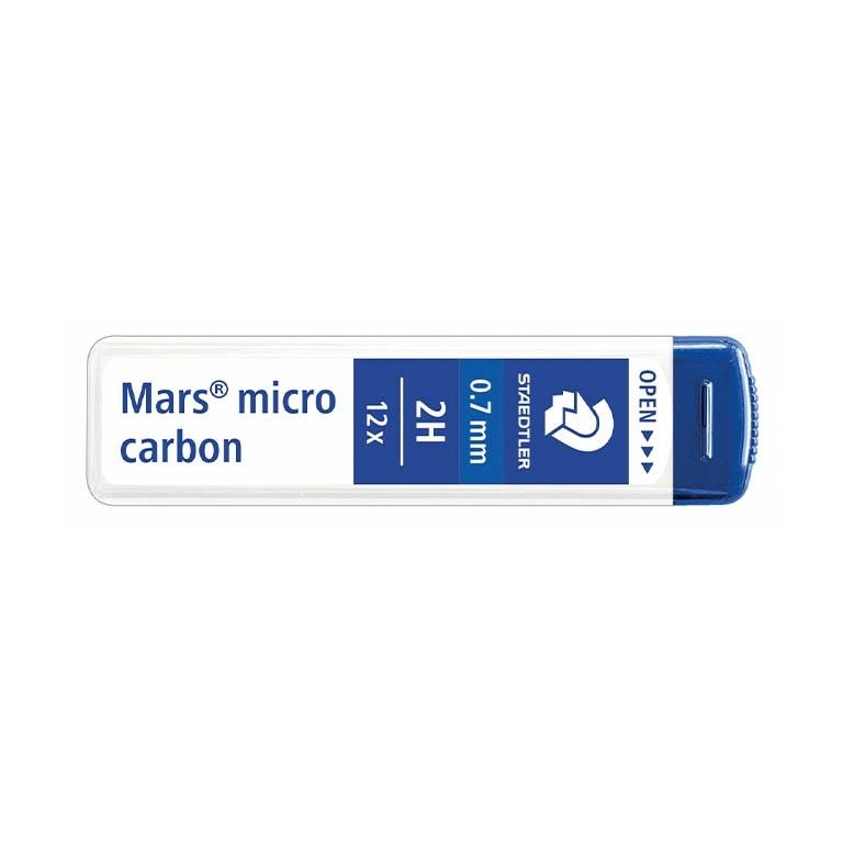 Staedtler Mars Micro Carbon Minas Recambio 0,7 mm 2H (12 Uds.)