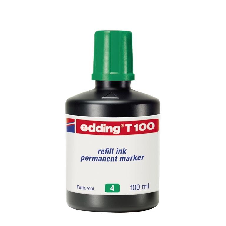 Edding T100 Tinta Recarga Marcador Permanente 100 ml Verde